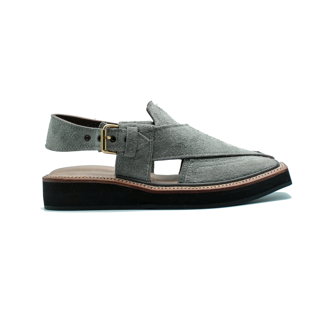 Suede Bakht (Suede Classic Kaptan) by KHAN THE BRAND, featuring traditional design with rich suede material and intricate detailing. Main image
