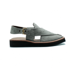 Suede Bakht (Suede Classic Kaptan) by KHAN THE BRAND, featuring traditional design with rich suede material and intricate detailing.